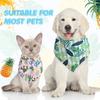 Weewooday 12 Pcs Large Dog Bandana Summer Scarf Hawaii Triangular Bibs Adjustable Washable Kerchief Pet Bandana with Fruit Leaves Patterns for Small