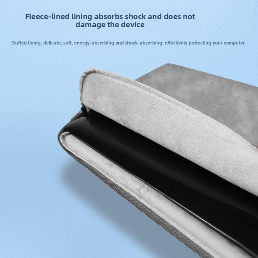 PU Leather Notebook Pouch Solid Color Laptop Case Durable Laptop Sleeve Bag  Computer Protection