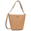 Tory Burch Mcgraw Minimalist Fashion Detachable Shoulder Strap Leather Bucket Bag Women Bags Brown 143544-227