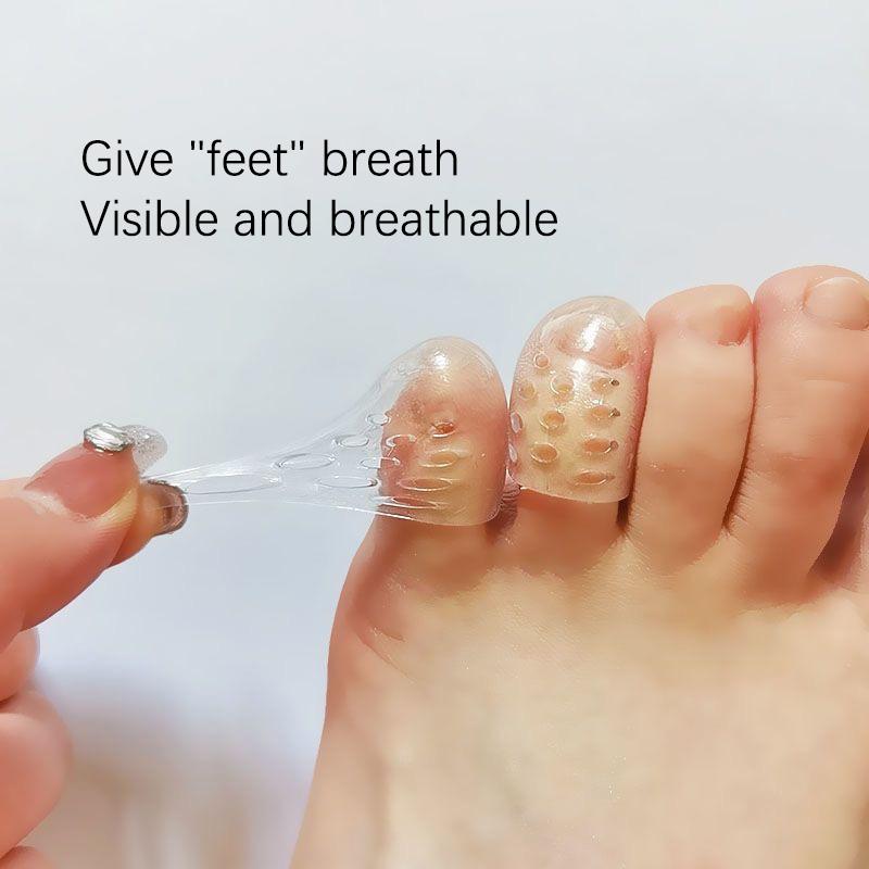 10Pcs Silicone Toe Caps Protectors Anti-Friction Breathable Toe Covers Prevents Blisters Bunion Corrector Foot Care Pedicure Too