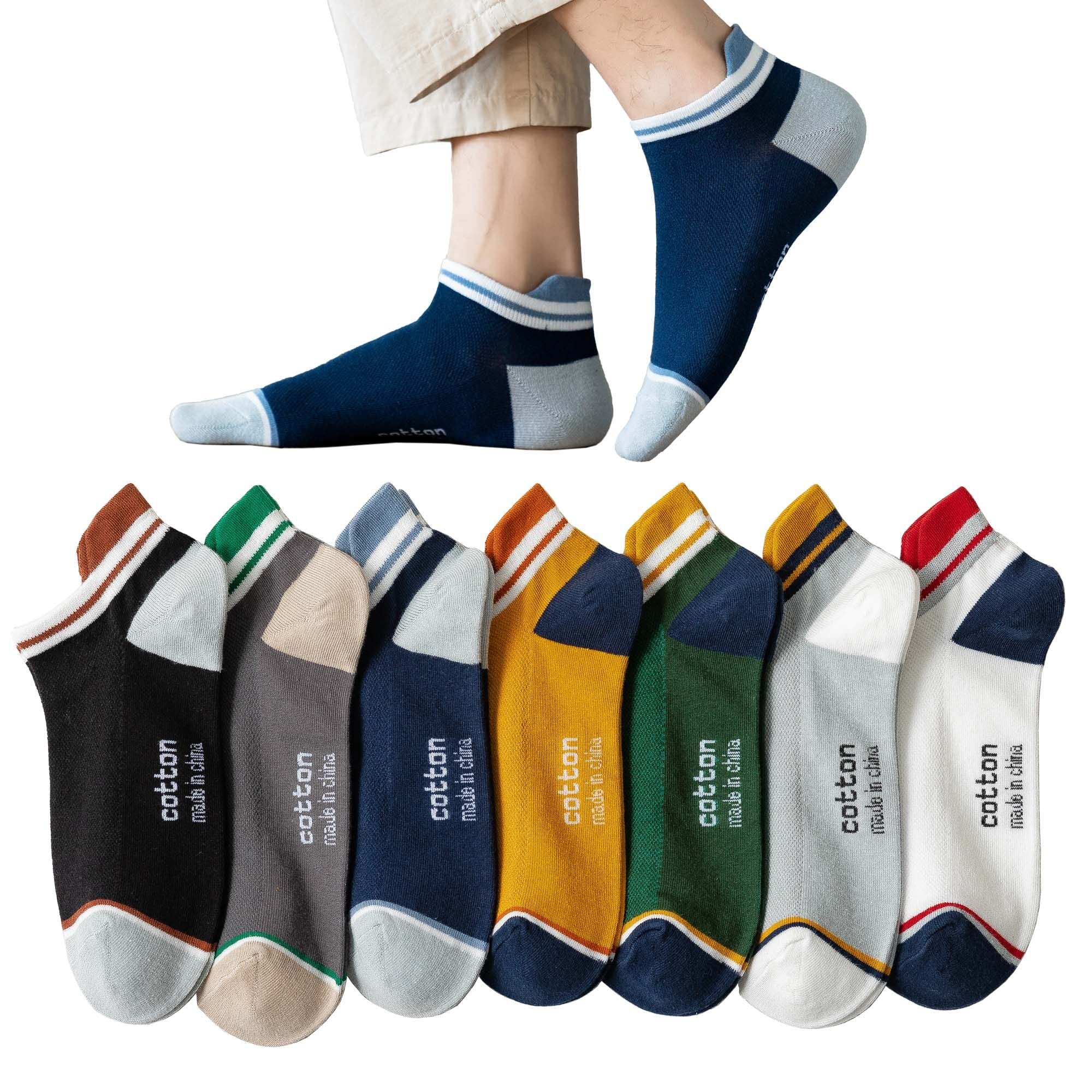 

Hanmeimei Полотенце Спортивное Цветной Татами Мат Мужские Носки, Антизапах, Хлопок Влаговпитывающий, Ткань, Носки, Носки, Комнатные/Для Поездок, Набор из 7 Пар,