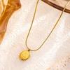 Exquisite Gold Bean Pendant Necklace for Women - Summer 2026 Trendy, Colorfast Clavicle Chain