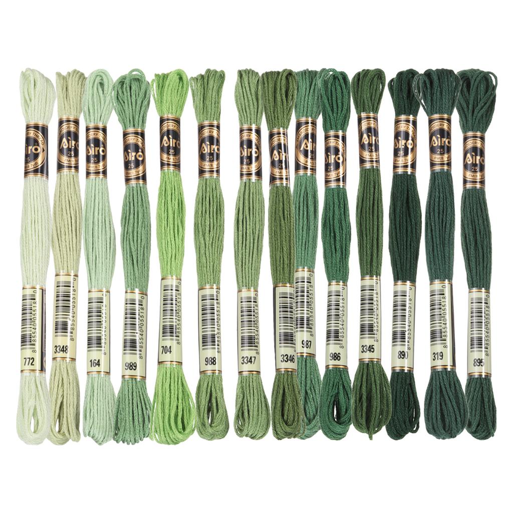 14 Skeins Embroidery Floss Cross Stitch Thread Polyester Embroidery Threads Bracelets String for Cross-Stitch Hand Embroidery