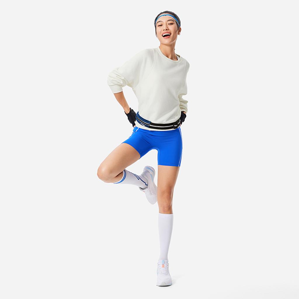 Li Ning Fitness Series Moisture Wicking Thermal Solid Color Round Neck Comfortable Breathable Fleece Warm Dopamine Casual Sweatshirt AWDU556-4