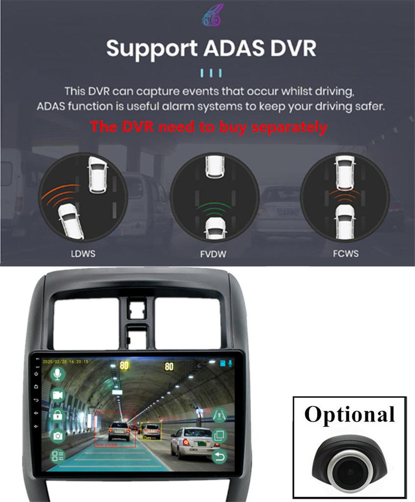 10.1'' Android Stereo Radio 4+32GB GPS Navigation For Nissan Versa Sedan 2015-19