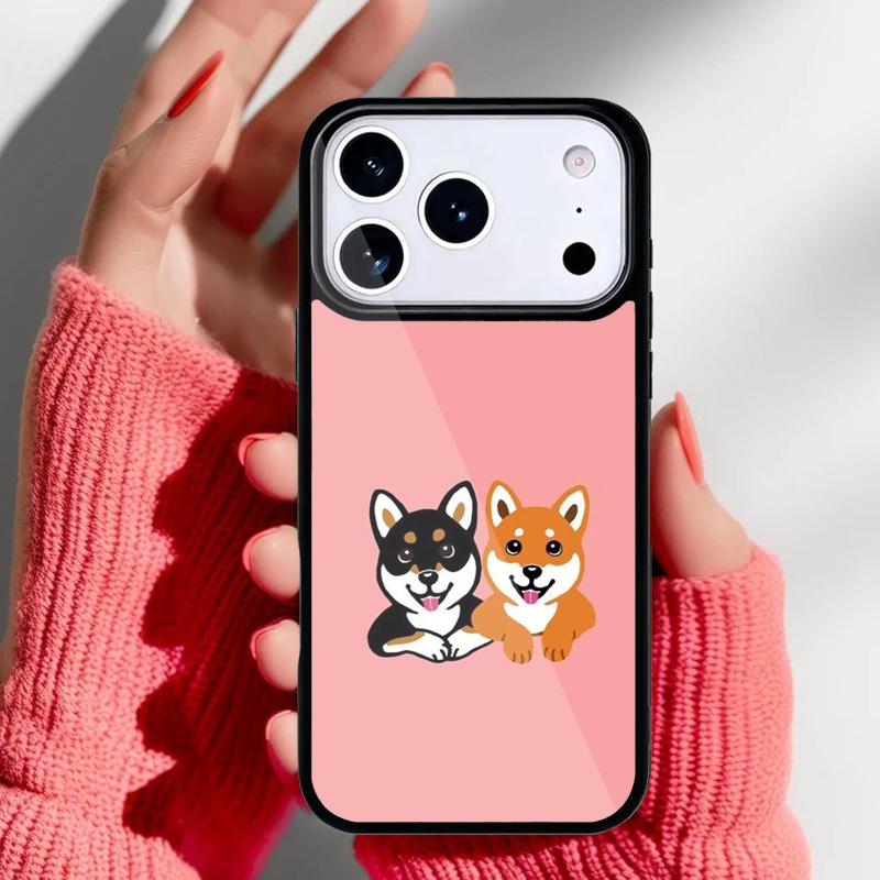 

Cute Kawaii Shiba Inu Phone Case for iPhone 17 16 15 14 13 Pro Max Back Cover for 12 11 Pro Coque iPhone17