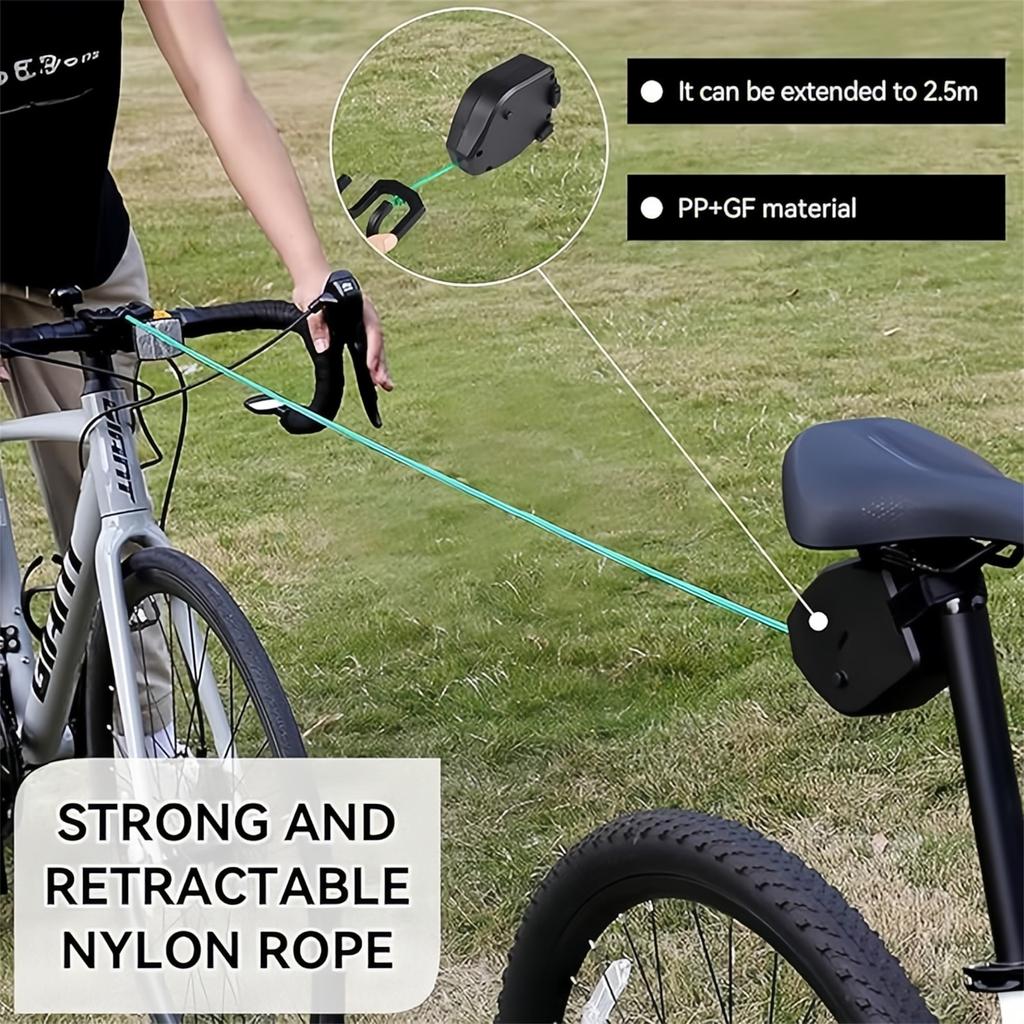 Adjustable Bicycle Tow Rope for Kids Parent Child Outdoor Cycling Retractable Mountain Bike Tow Strap Safety Harness