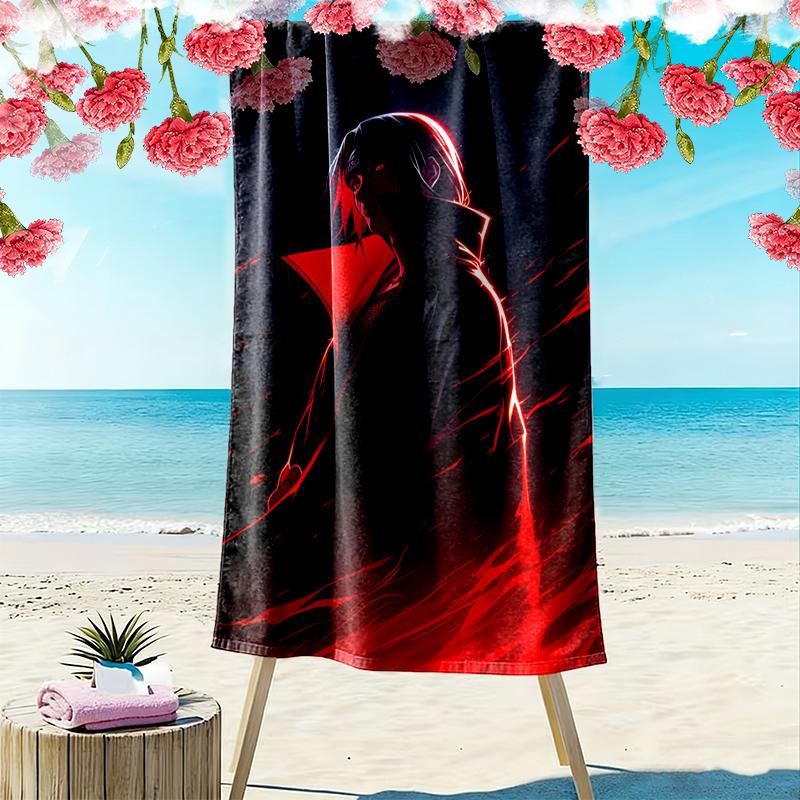 1pc naruto Beach Towel Ideal Birthday Gift For Family, A Vibrant Beach Towel Suitable for Outdoor Activities