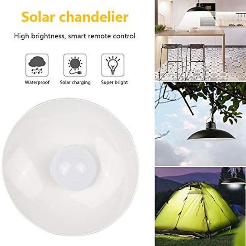 Lampade a sospensione solari per esterni Decorazioni per lampadari a doppia testa a luce LED impermeabile con telecomando per stalla interna
