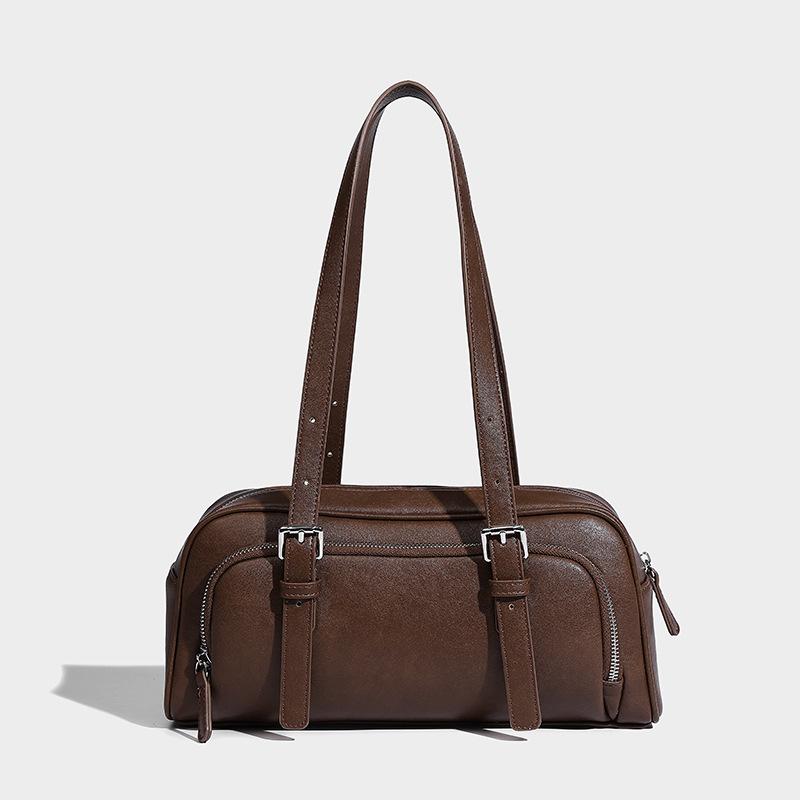 2024 Fall/Winter New Niche Design Handbag Fashionable Shoulder Underarm Bag High-End Commuting Boston Women's Bag