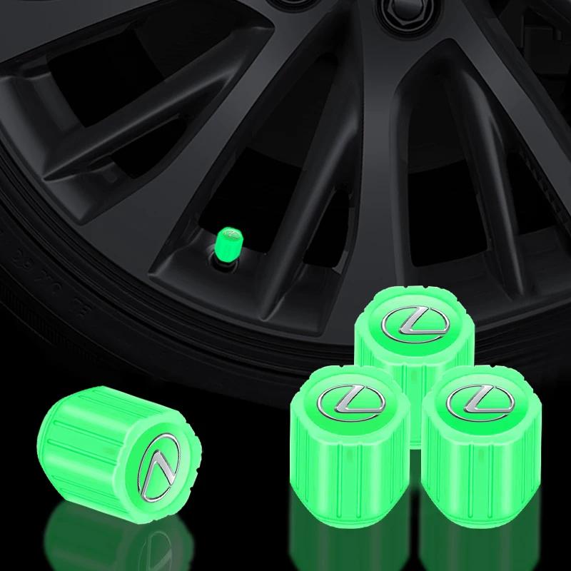 Leuchtende Auto-Reifenventilkappen Fluoreszierend Motorradradreifen Für Lexus LS LC IS350 ES300 GS350 CT200h GX460 LX570 RX500h NX300