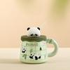 Mug Ceramic Cup Creative Cartoon Water Cup Office Coffee Cup Souvenir Panda with Lid Straw Cup