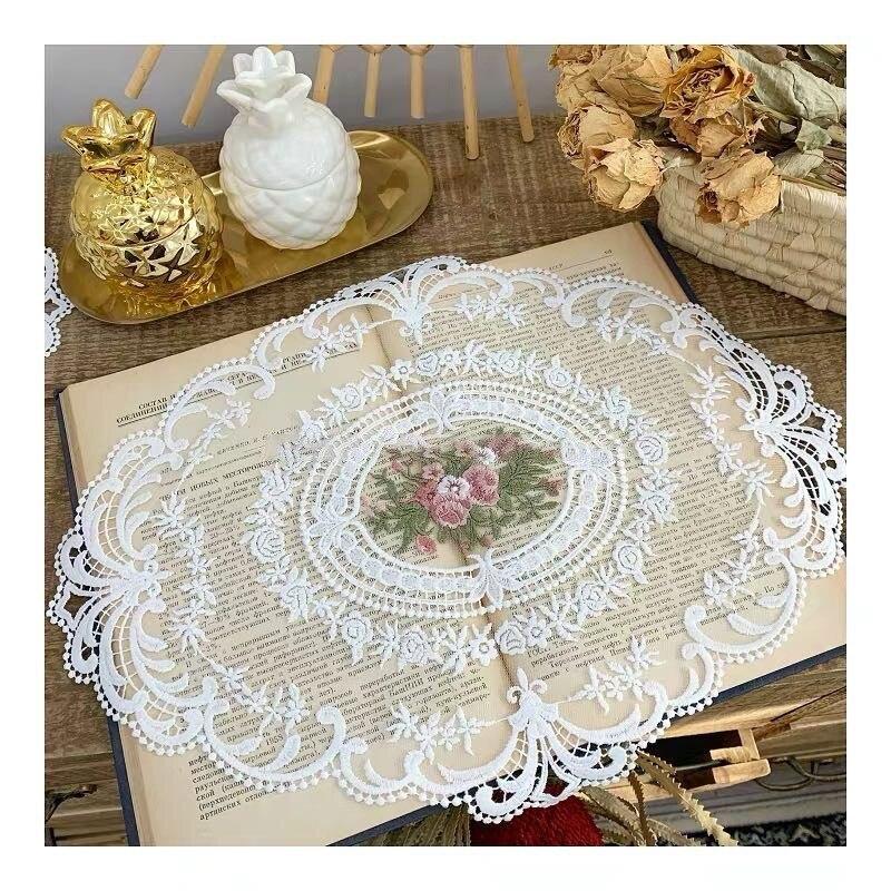 1pc Dinning Table Cover Embroidered Cloth Elegant Round Lace Tablecloth Coffee Coasters Napkin Party Wedding Decoration Comprar A Buen Precio Entrega Gratuita Reseñas Reales Con Fotos Joom 1pc Dinning Table Cover Embroidered, What Is A Table Cover Napperon