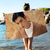 Singer C-Cha EunWooS Bath Towel Microfiber Soft Water Absorbing Breathable For Girl Kids Decorative Cartoon Beach Towel