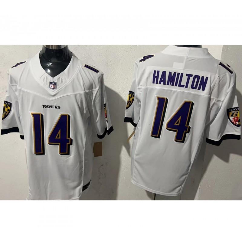 Baltimore Ravens NFL Camiseta de Fútbol Manga Corta Ropa de Equipo Bordada para Hombre Ropa Deportiva para Aficionados