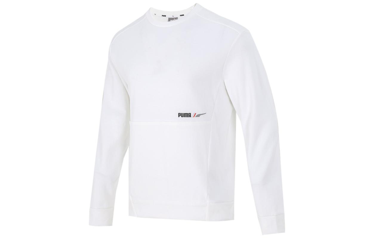 PUMA Sweatshirts Men s White Crew Neck Moderate Regular 846532-02 L
