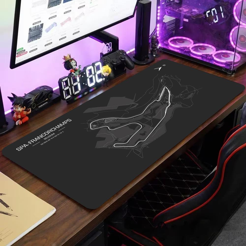 Formula 1 Racing Circuit Mouse Pad Desk Mouse Pad Cute HD Desk Pad Extended Gaming Keyboard Mats Large XXL Gamer Mousepad 90x40