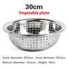 Vegetable and fruit mesh filter plates Mesh hole dinner plates Thickened Stainless Steel leak colander Plate Round hole tray
