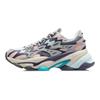 Li Ning CF Bloque de Color Deportes Absorción de Impactos Rebote Caña Baja Zapatos Casuales de Estilo de Vida Mujer Zapatos Casuales Morado Gris AGLR166-3