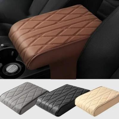 Wave Embroider PU kožená podložka do auta na lakťovú opierku Stredová konzola na ochranu opierky rúk Vankúš na automatické lakťové opierky Úložný kryt boxu