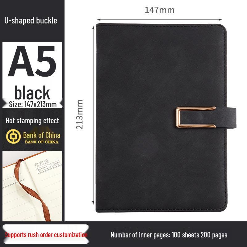 A5 Custom Logo Thickened B5 Diary with Buckle for Business Office