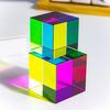 Colorful Faux Crystal Toy Cube Prism Decorative Desktop Science Light Refraction Learning Project Fun Play with