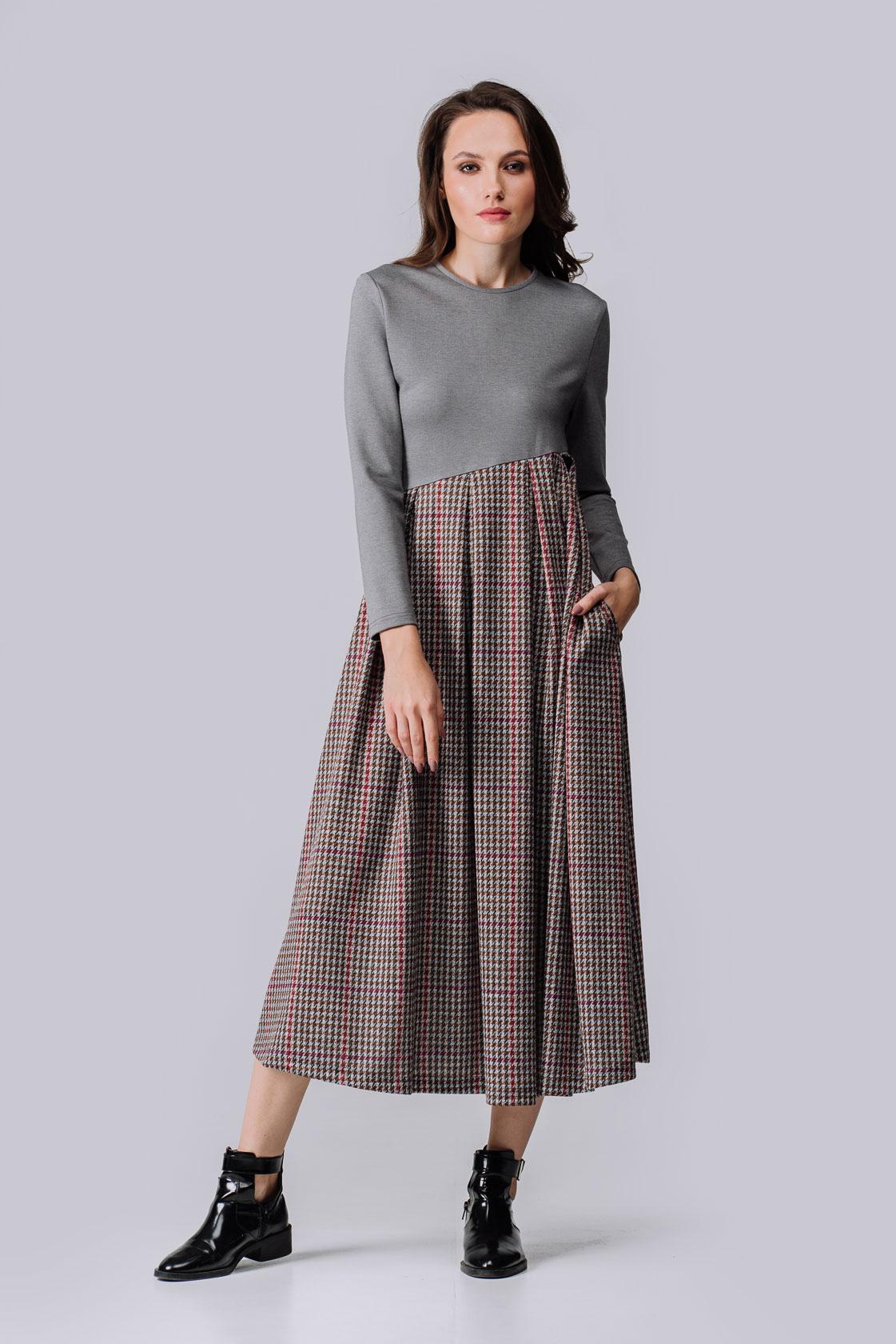 

Асиметрична сукня довжини міді тепла тканина різні кольори 36 сірий