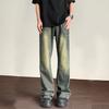 American Retro Washed Old Jeans Women and Men Spring New Cleanfit Loose Straight Slightly Pulled Pants Tide