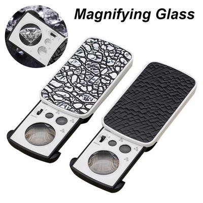 Magnification Jewelry Appraisal With LED UV Acrylic Optical Lens Loupe Magnifier Magnifying Glass