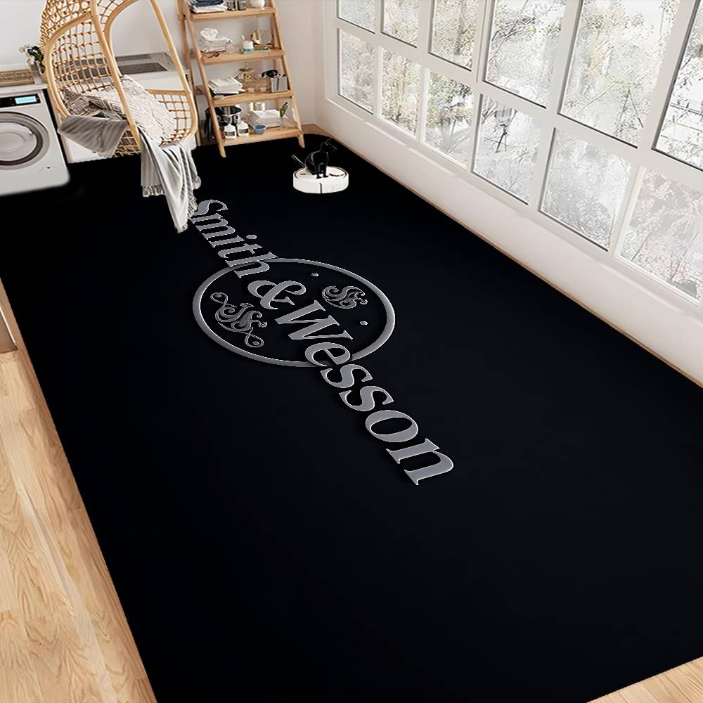 GUN Smith Wesson Door Mat Washable Non-Slip Living Room Sofa Chairs Area Mat Kitchen Bedside Area Rugs