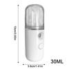 USB Portable 30ml Mini Nano Mist Sprayer Moisturizing Face Steamer USB Mist Facial Sprayer Humidifier Face Skin Care Tools
