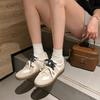 Creștere interioară în înălțime piele damă mic retro asortare culori versatil casual pereche șireturi pantofi casual de stradă