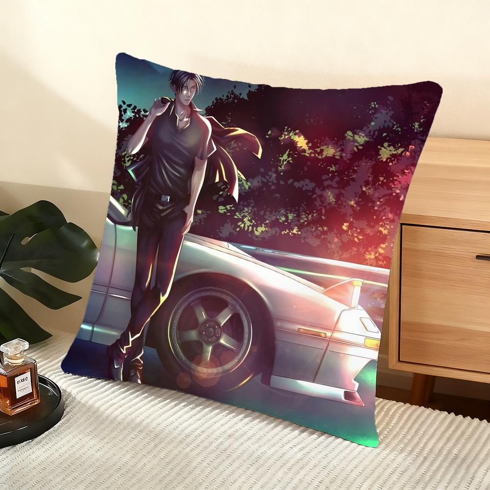 I-Initial D Ae86 Cushion Cover Soft Short Plush Pillow Cover Smooth Cozy Texture Aesthetic Cushion Case Home Decor