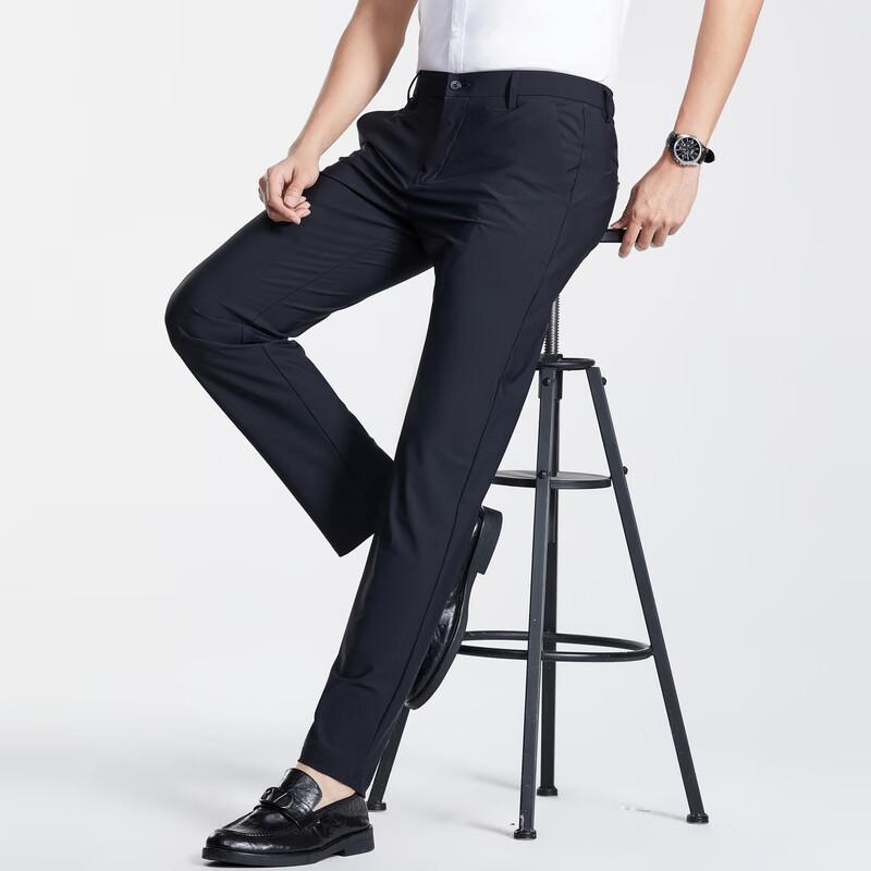 LangSha Men's Slim Fit Business Casual Pants