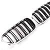 AAAOT1 Silver Chrome Frame Double Slat Kindey Grille Front M Color  Racing Grill For BMW 5 Series F10 F11 520i 535i 530i 540i 2010-2017