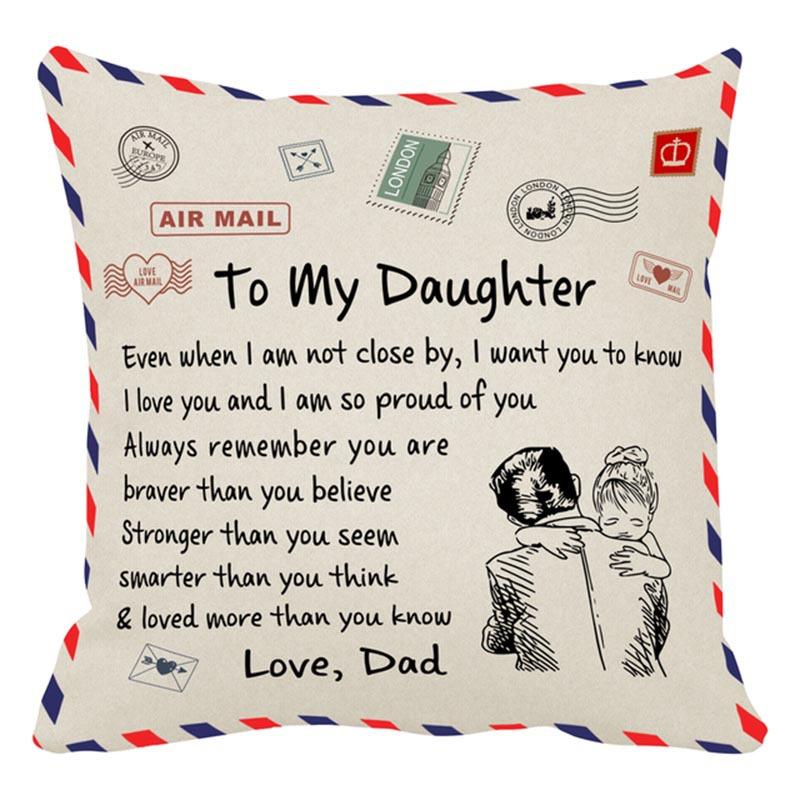 Home Linen Pillow Cover Nordic Simple American Retro Print Office Pillow Cover Sofa Cushion
