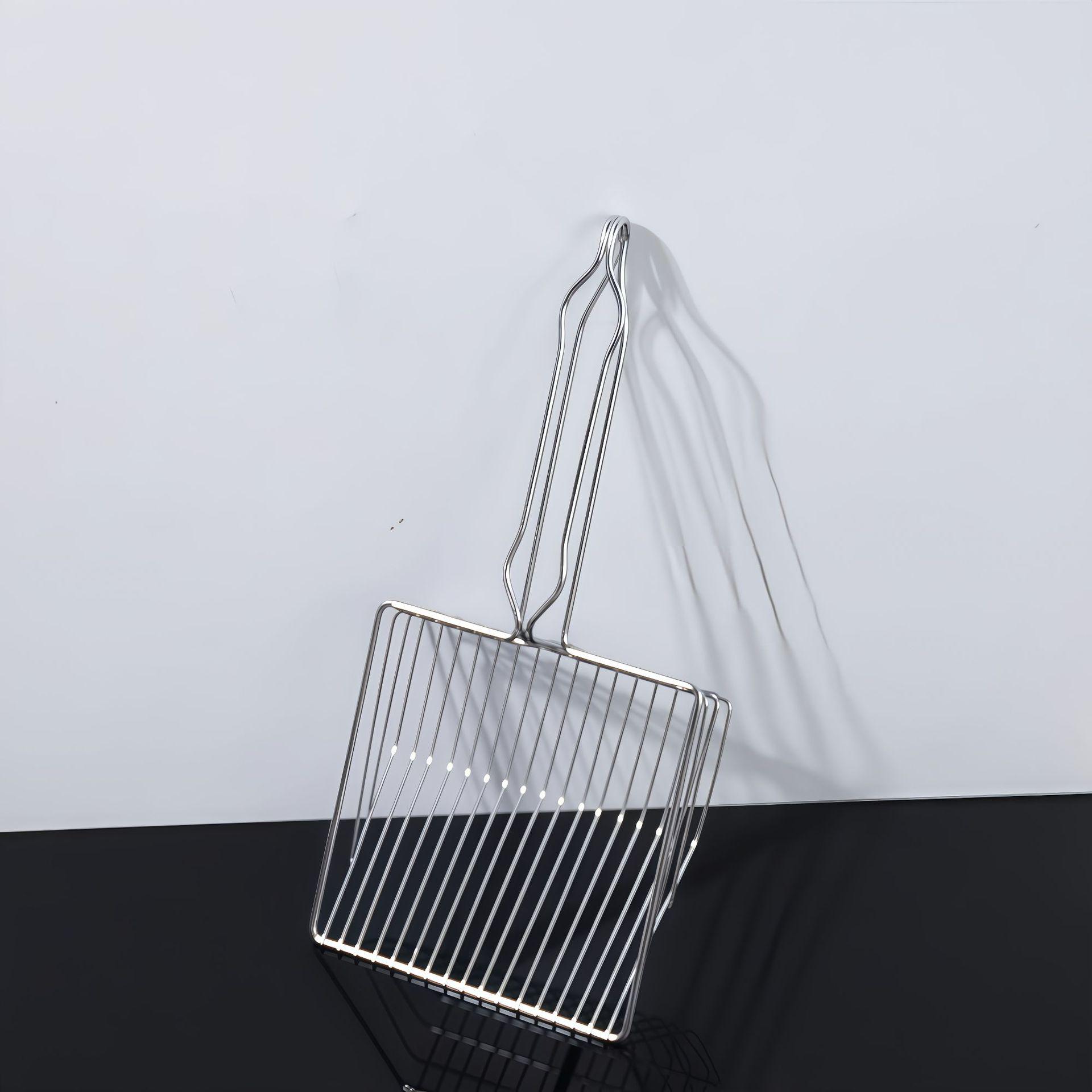 Metal Cat Litter Scoop with Deodorizing Bentonite Filter and Long Handle Litter Scoop