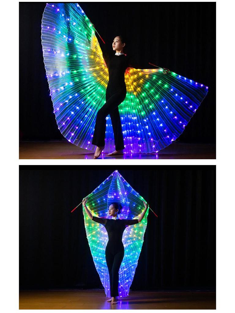 LED Luminous Angel Wings for Belly Dance and Nightclub Performance