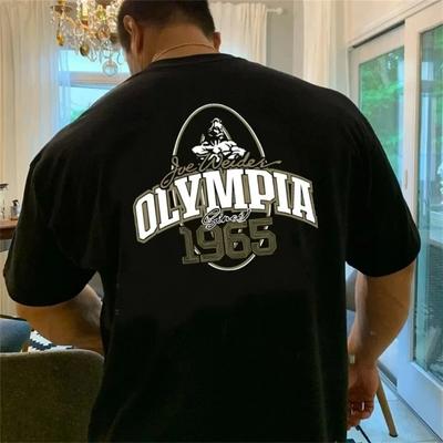 Pánské fitness tričko Léto Nové Posilovna Sport 100% Bavlna Tričko Kulatý výstřih Oversized Pánské tričko Módní Běžecké Tréninkové Trička