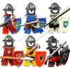 Figuras de Soldados Militares Medievales MOC Bloques de Construcción Castillo Águila Negra Lobo Pulpo Grifo Caballero Antiguo Armas Ladrillos Juguetes