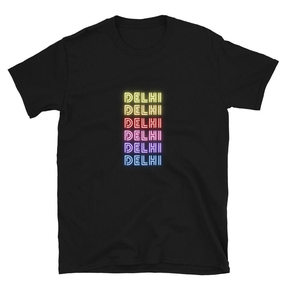 Delhi City Proud Travel Text Design Classic Fit T-Shirt S