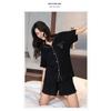 Ladies Summer Cool Feeling Short Sleeve Loungewear Shorts Set Love Pocket Solid Colour Stripe Modal Cotton Pajama Set