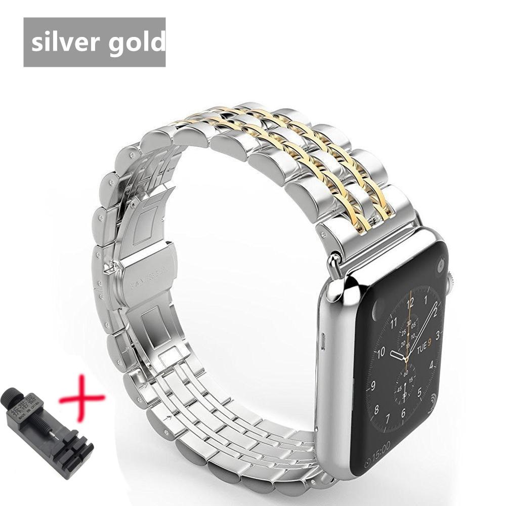 Strap For Apple Watch band 44mm 40mm 42mm/38mm 45mm 41mm smartwatch Stainless Steel watchband Bracelet iwatch series se 6 4 3 7
