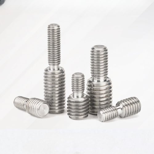 Pack of 2 Double Headless Reducing Screws, M6 Male Thread Adapter, Reducer Conversion Joint, Hardware, Double Male Thread Bolt, 304 Stainless Steel (M