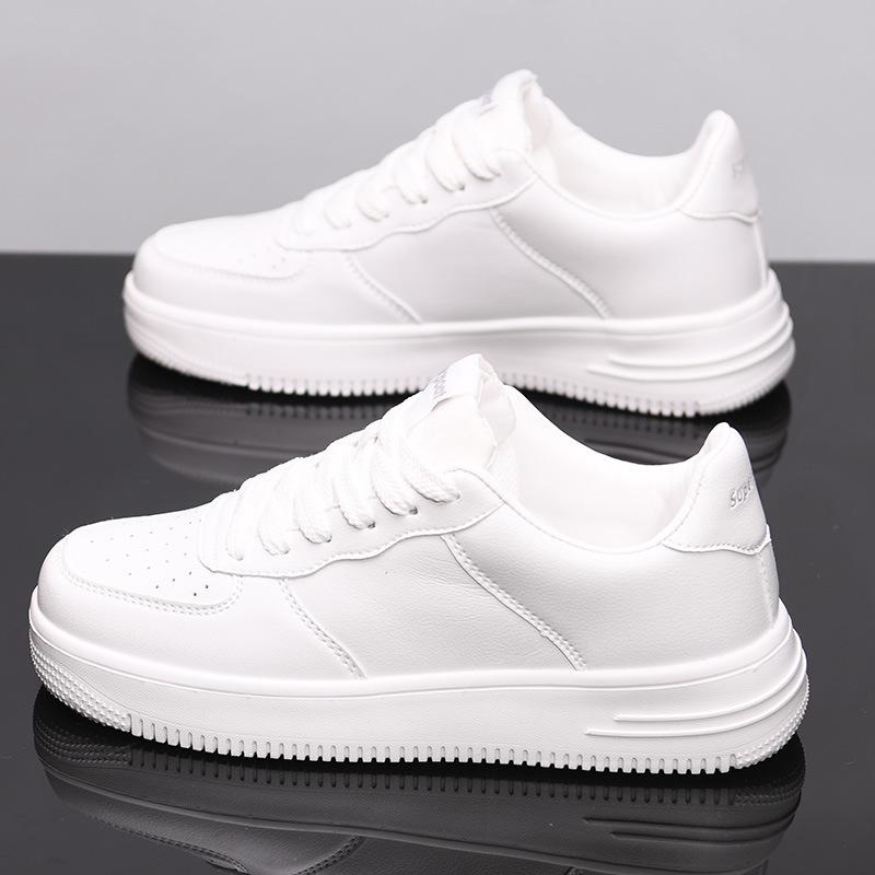 Little White Shoes Women's 2025 New Platform Student Casual Board Shoes Men's Shoes Popular Air Force AJ No. 1 Versatile Sports Shoes