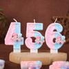 Gemini Digital Birthday Candle Cake Decoration Holiday Birthday Celebration Handmade Candle 0-9diy