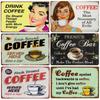 Vintage Coffee Metal Tin Sign Plaque Plate Retro Wall Art Poster For Cafe Bar Pub Kitchen Man Cave Club Iron Painting Decoration