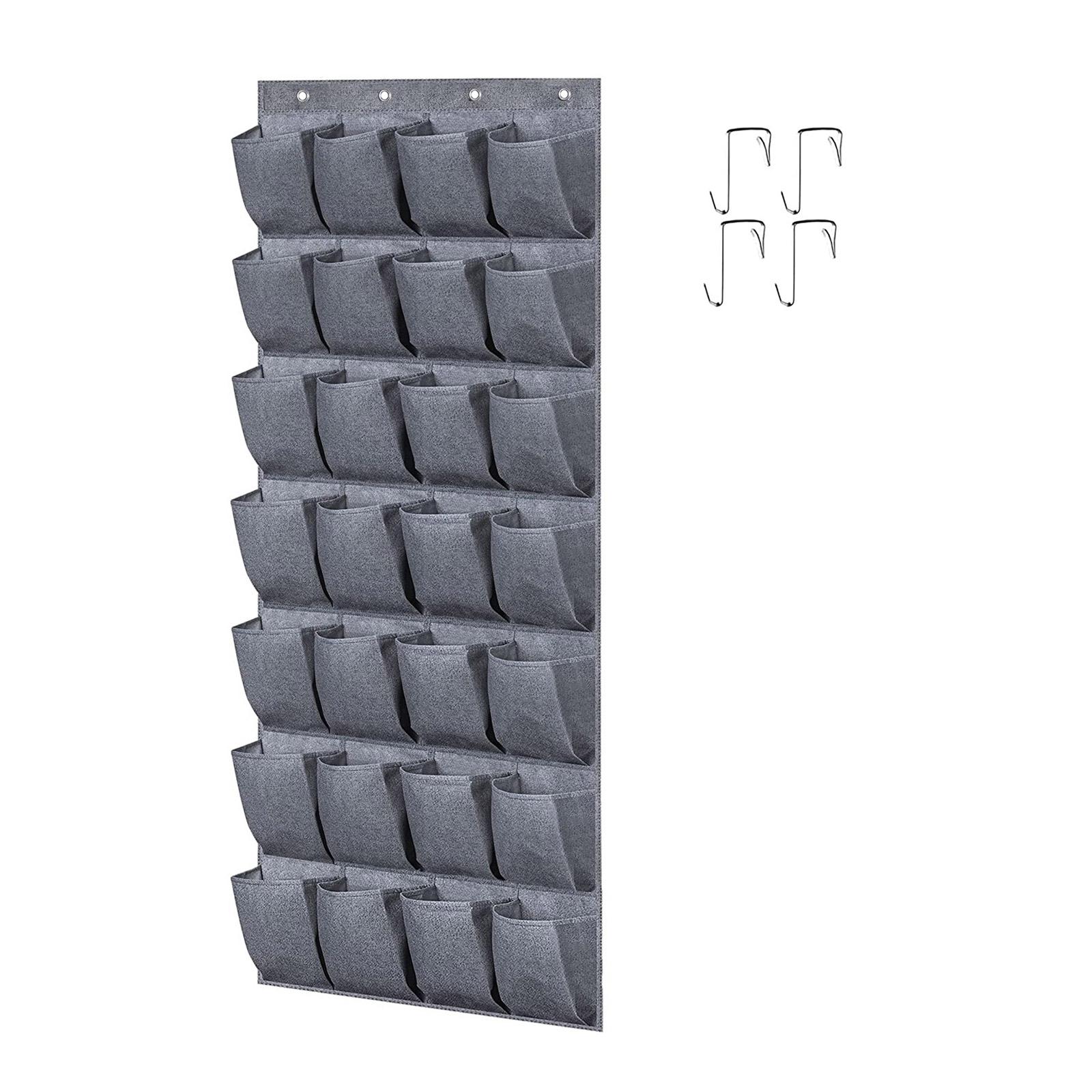 Door Shoe Organiser with 28 Pockets Space Saving Shoe Rack Holder for Closet Wardrobe Large Capacity Storage Solution B 1739₽