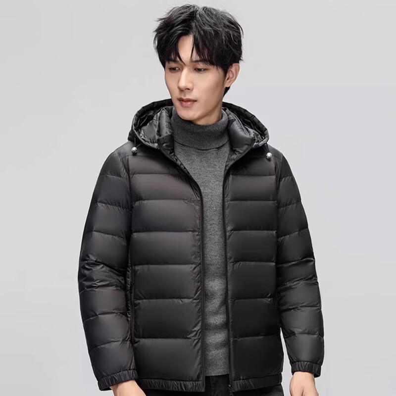 Men s Lightweight Hooded Down Jacket L
