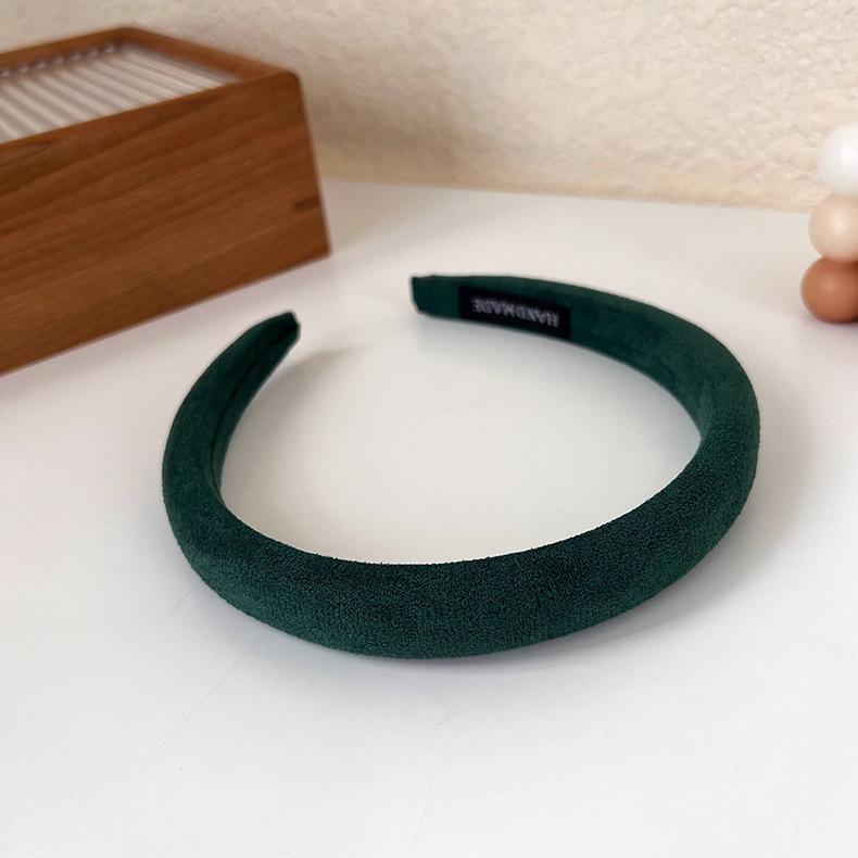 Retro New Dark Color Headbands For Women Temperament Versatile Sponge Hairband Girl Face Wash Hair Hoop Fashion Hair Accessories